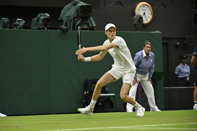 Tennis : Wimbledon 2024 - England - Jannick Sinner - Italie Tennis : Wimbledon 2024 - England - 03 07 2024 ChrysleneCaillaud Panoramic 