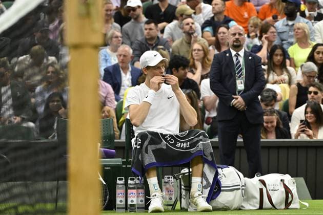 Tennis : Wimbledon 2024 - England - Jannick Sinner - Italie Tennis : Wimbledon 2024 - England - 03 07 2024 ChrysleneCaillaud Panoramic 