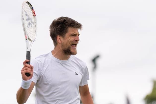 2024-07-03 The Championships Wimbledon 2024 Day 3 LONDON, UNITED KINGDOM - JULY 3: Sander Arends of the Netherlands on Day 3 of The Championships Wimbledon 2024 at All England Lawn Tennis and Croquet Club on July 3, 2024 in London, United Kingdom. (Photo by Marleen Fouchier BSR Agency) London United Kingdom Content not available for redistribution in The Netherlands directly or indirectly through any third parties. Copyright: xBSRxAgencyx