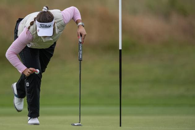 Malak Bouraeda on the 18th green during the Aramco Team Series Golf Tournament at the Centurian Club, St Albans, UK on 3 July 2024. Copyright: xPhilxHutchinsonx 41300047