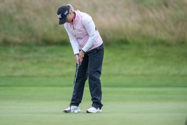 Sofie Kibsgaard on the 18th green during the Aramco Team Series Golf Tournament at the Centurian Club, St Albans, UK on 3 July 2024. Copyright: xPhilxHutchinsonx 41300062