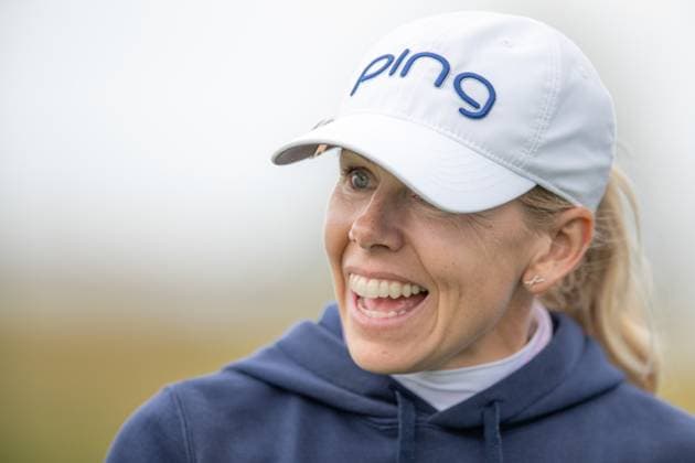 Perilla Lindberg on the 18th green during the Aramco Team Series Golf Tournament at the Centurian Club, St Albans, UK on 3 July 2024. Copyright: xPhilxHutchinsonx 41300067