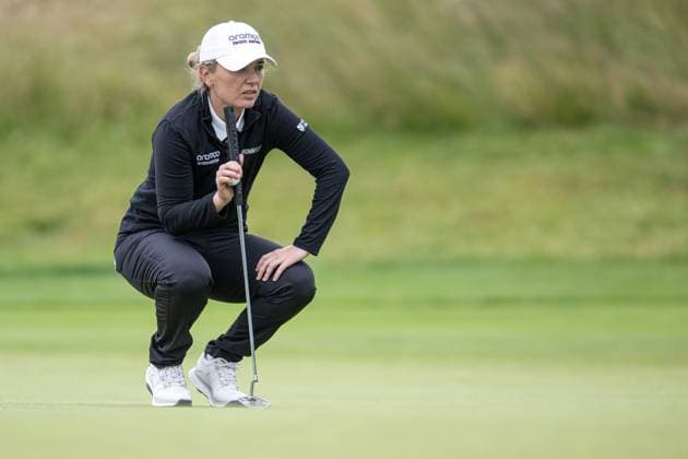 Bronte Law on the 18th green during the Aramco Team Series Golf Tournament at the Centurian Club, St Albans, UK on 3 July 2024. Copyright: xPhilxHutchinsonx 41300070