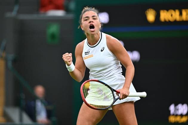 Wimbledon - Second Round Jasmine Paoloni (ITA) during her second round match at the 2024 Wimbledon Championships at the AELTC in London, UK, on July 3, 2024. Photo by Corinne Dubreuil ABACAPRESS.COM London United States  Copyright: xDubreuilxCorinne ABACAx