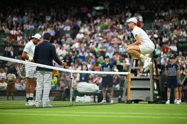 Wimbledon - Second Round Jannik Sinner (ITA) during his second round match at the 2024 Wimbledon Championships at the AELTC in London, UK, on July 3, 2024. Photo by Corinne Dubreuil ABACAPRESS.COM London United States  Copyright: xDubreuilxCorinne ABACAx