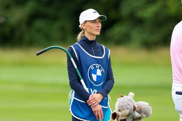 Caddy of Martin Kaymer, his wife Irene Scholz, BMW International Open 2024, Golf, DP World Tour, Men, Round 1, 04 07 2024 Eichenried Bayern Germany Copyright: xkolbert-press ChristianxKolbertx