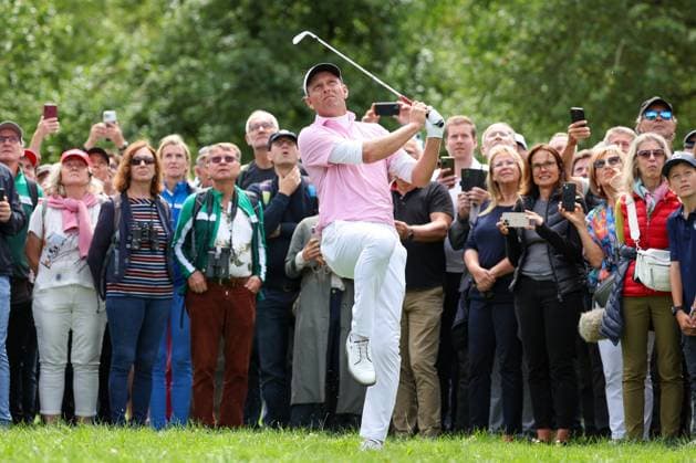 Marcel Siem GER hits from the rough, BMW International Open 2024, Golf, DP World Tour, Men, Round 1, 04 07 2024 Eichenried Bayern Germany Copyright: xkolbert-press ChristianxKolbertx