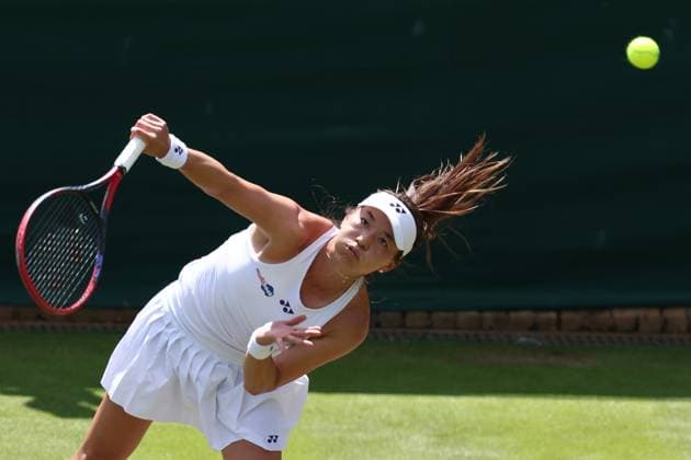 4th July 2024; All England Lawn Tennis and Croquet Club, London, England; Wimbledon Tennis Tournament, Day 4; Yuriko Lily Miyazaki (GBR) in action during her second round match against Daria Kasatkina  ActionPlus12663584 ShaunxBrooks