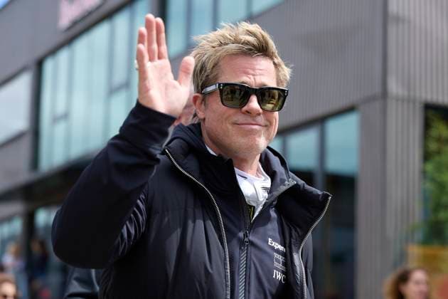 F1 Grand Prix of Great Britain - Previews Brad Pitt, star of the upcoming Formula One based movie, Apex, walks in the Paddock during previews ahead of the F1 Grand Prix of Great Britain at Silverstone Circuit on July 4, 2024, in Northampton, England. Northampton Silverstone Circuit Northampton England RL_GPF1GB24_00050 Copyright: xRicardoxLarreinax