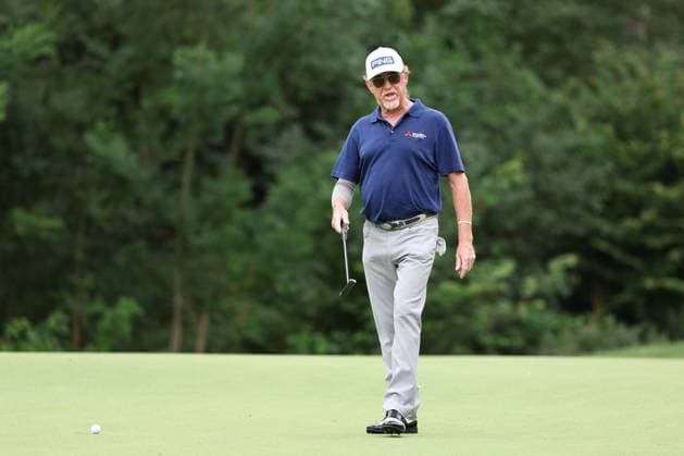 Miguel Angel Jimenez ESP reading the putting line, BMW International Open 2024, Golf, DP World Tour, Men, Round 1, 04 07 2024 Eichenried Bayern Germany Copyright: xkolbert-press ChristianxKolbertx