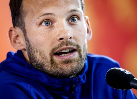 WOLFSBURG - Daley Blind during a media moment of the Dutch national team, Nationalteam in the Volkswagen Arena on July 4, 2024 in Wolfsburg, Germany. The Dutch national team is preparing for the quarter-finals of the European Football Championship in Germany against Turkey. ANP KOEN VAN WEEL UEFA EURO, EM, Europameisterschaft,Fussball 2024 Germany 2024 xVIxANPxSportx xxANPxIVx 502746083 originalFilename: 502746083.jpg