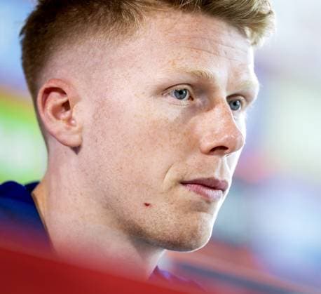 WOLFSBURG - Jerdy Schouten during a media moment of the Dutch national team, Nationalteam in the Volkswagen Arena on July 4, 2024 in Wolfsburg, Germany. The Dutch national team is preparing for the quarter-finals of the European Football Championship in Germany against Turkey. ANP KOEN VAN WEEL UEFA EURO, EM, Europameisterschaft,Fussball 2024 Germany 2024 xVIxANPxSportx xxANPxIVx 502746205 originalFilename: 502746205.jpg