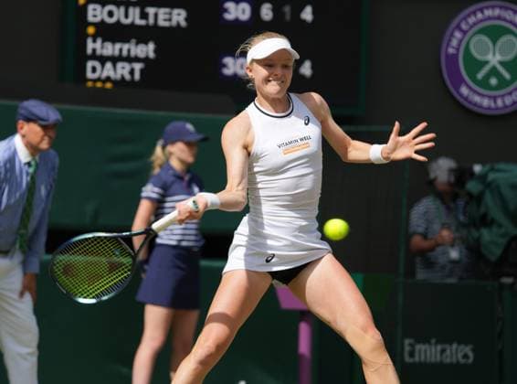 Lawn Tennis - 2024 Wimbledon Championship Katie Boulter (GBR) v Harriet Dart (GBR)- All England Lawn Tennis & Croquet Club - Thursday 4th July 2024 Harriet Dart (GBR) 