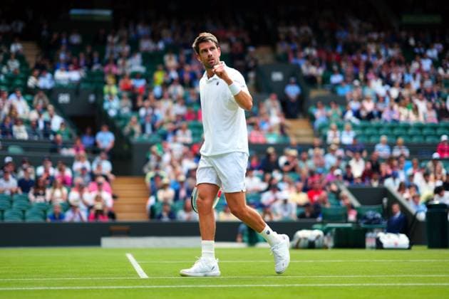 Cameron Norrie celebrates during his second round match Wimbledon Tennis Championships, Day 4, The All England Lawn Tennis and Croquet Club, London, UK - 04 Jul 2024  Copyright: xJavierxGarcia Shutterstockx 14569389ei