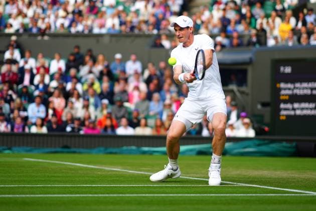 Andy Murray during his Men s Doubles first round match with brither Jamie Wimbledon Tennis Championships, Day 4, The All England Lawn Tennis and Croquet Club, London, UK - 04 Jul 2024  Copyright: xJavierxGarcia Shutterstockx 14569389hj