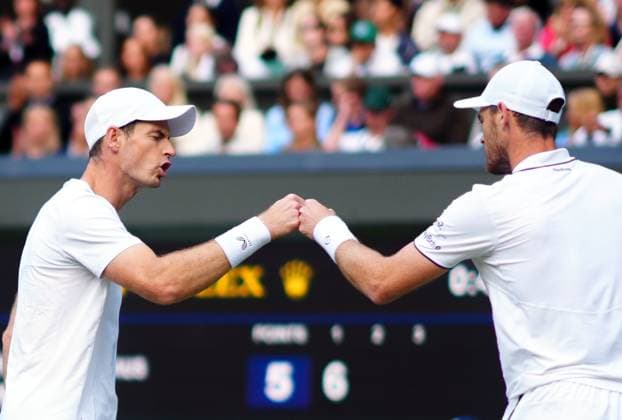 Andy Murray and Jamie Murray during their Men s Doubles first round match Wimbledon Tennis Championships, Day 4, The All England Lawn Tennis and Croquet Club, London, UK - 04 Jul 2024  Copyright: xJavierxGarcia Shutterstockx 14569389if