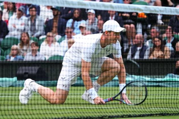 Andy Murray during his Men s Doubles first round match with brither Jamie Wimbledon Tennis Championships, Day 4, The All England Lawn Tennis and Croquet Club, London, UK - 04 Jul 2024  Copyright: xJavierxGarcia Shutterstockx 14569389ix