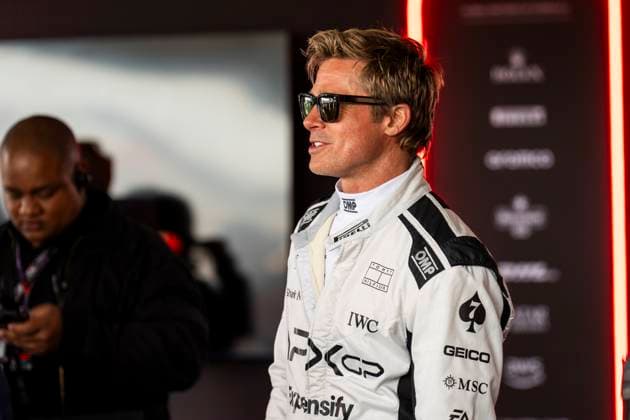 FORMULA 1 QATAR AIRWAYS BRITISH GRAND PRIX 2024 04 07 2024, Silverstone Circuit, Silverstone, FORMULA 1 QATAR AIRWAYS BRITISH GRAND PRIX 2024 , in the picture actor Brad Pitt in the role of Sonny Hayes nordphotoxGmbHx xBratic nph00250