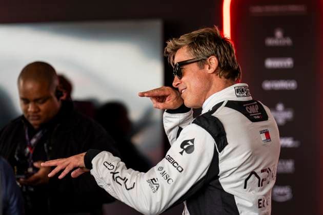 FORMULA 1 QATAR AIRWAYS BRITISH GRAND PRIX 2024 04 07 2024, Silverstone Circuit, Silverstone, FORMULA 1 QATAR AIRWAYS BRITISH GRAND PRIX 2024 , in the picture actor Brad Pitt in the role of Sonny Hayes nordphotoxGmbHx xBratic nph00250