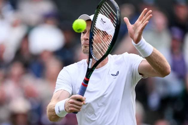 240704 Andy Murray of Great Britain compete in a first round doubles match during day 4 of Wimbledon on July 4, 2024 in London Photo Jesper Zerman BILDBYRAN kod JZ JZ0550 tennis wimbledon dag 4 bbeng  Copyright: JESPERxZERMAN BB240704JZ134