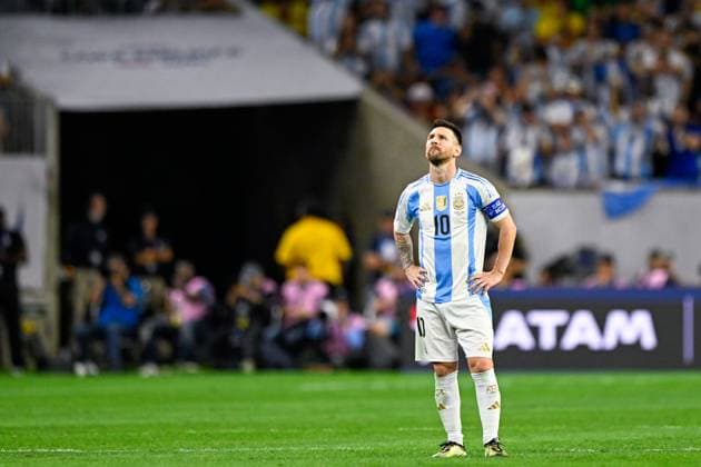 2024-07-04 Argentina v Ecuador - CONMEBOL Copa America USA 2024 HOUSTON, UNITED STATES - JULY 5: Lionel Messi of Argentina during the CONMEBOL Copa America USA 2024 match between Argentina and Ecuador at NRG Stadium on July 5, 2024 in Houston, United States. (Photo by Pablo Morano BSR Agency) Houston United States Content not available for redistribution in The Netherlands directly or indirectly through any third parties. Copyright: xBSRxAgencyx