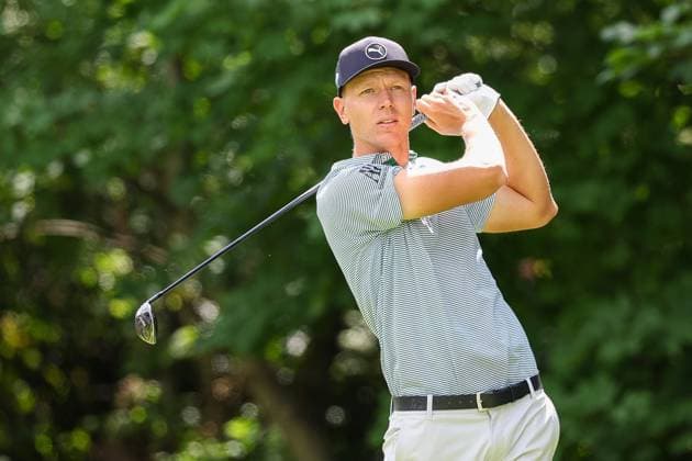 Matti Schmid GER , on the tee, Tee, BMW International Open 2024, Golf, DP World Tour, Men, Round 2, 05 07 2024 Eichenried Bavaria Germany Copyright: xkolbert-press ChristianxKolbertx