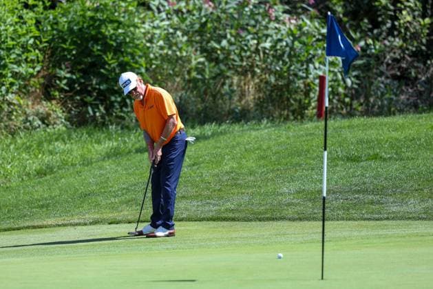 Miguel Angel Jimenez ESP , putting, BMW International Open 2024, Golf, DP World Tour, Men, Round 2, 05 07 2024 Eichenried Bayern Germany Copyright: xkolbert-press ChristianxKolbertx