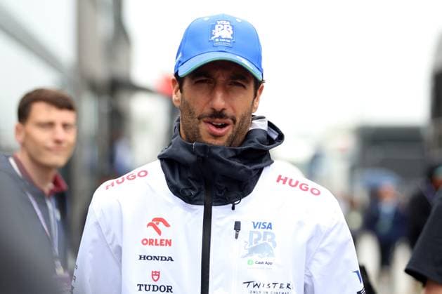 05 07 2024, xrarjax, Motorsport FIA Formula 1, British Grand Prix 2024 emspor, v l Daniel Ricciardo Racing Bulls starting number 03 Silverstone