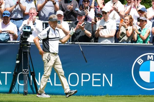 Bernhard Langer GER on the tee, Tee 1, BMW International Open 2024, Golf, DP World Tour, Men, Round 2, 05 07 2024 Eichenried Bavaria Germany Copyright: xkolbert-press ChristianxKolbertx