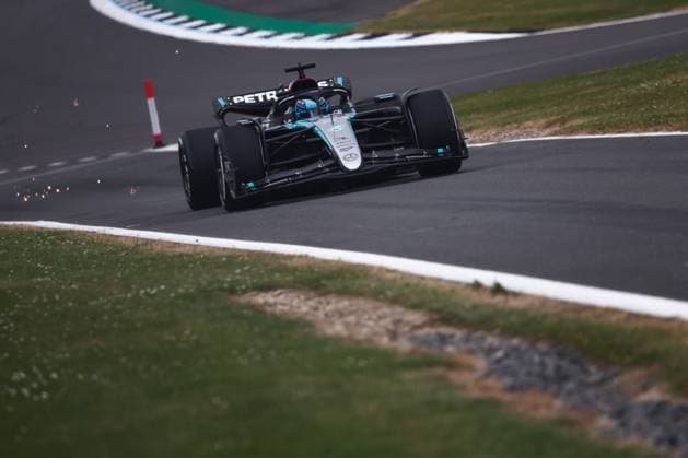 F1 British Grand Prix 2024 Practice 1 George Russell of Mercedes during first practice ahead of the Formula 1 British Grand Prix at Silverstone Circuit in Northampton, Great Britain on July 5, 2024. Northampton United Kingdom  Copyright: xJakubxPorzyckix originalFilename:porzycki-f1britis240705_npLGb.jpg