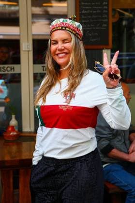 Volksparkstadion, Hamburg UEFA EURO 2024 Germany, Quarterfinal 5 July 2024 , Portugal France v l , Catia Aveiro sister of Cristiano Ronaldo Portugal visiting the Portuguese Quarter Copyright: JoaquimxFerreira