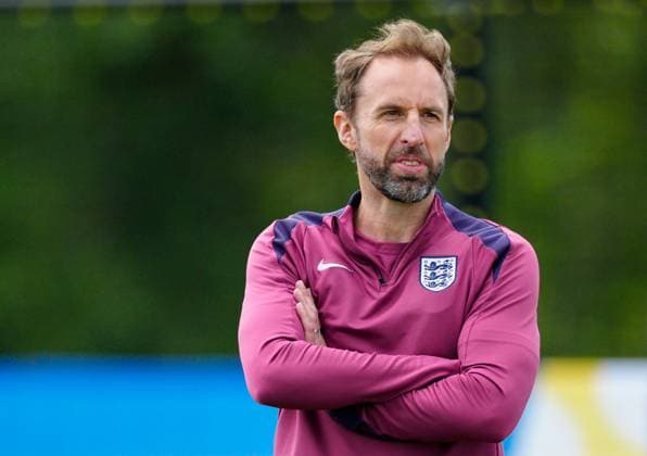Gareth Southgate manager of England England Training, UEFA European Championship, EM, Europameisterschaft 2024, Quarter Final, Football, Spa & Golf Resort Weimarer Land, Blankenhain, Germany, 05 Jul 2024 EDITORIAL USE ONLY No use with unauthorised audio, video, data, fixture lists, club league logos or live services. Online in-match use limited to 120 images, no video emulation. No use in betting, games or single club league player publications. Copyright: xDavexShopland Shutterstockx 14568246ad