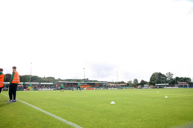 Xaver-Bertsch-Sportpark Stadion . Fußball: 2.Bundesliga Fußball Test-Spiel SpVgg Ansbach 09 - 1.FCN Nürnberg in Ansbach , Bayern , Deutschland . Juli 04, 2024. Copyright: xx