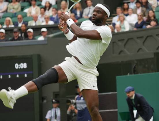 Lawn Tennis - 2024 Wimbledon Championship Carlos Alcaraz (ESP) v Frances Tiafoe (USA) - All England Lawn Tennis & Croquet Club - Friday 5th July 2024 Frances Tiafoe (USA) 