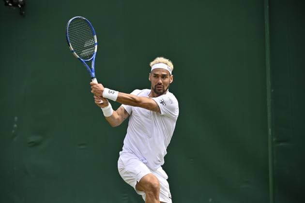 Tennis : Wimbledon 2024 - England - Fabio Fognini - Italie Tennis : Wimbledon 2024 - England - 05 07 2024 ChrysleneCaillaud Panoramic 