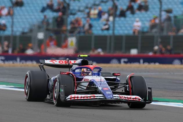 Yuki Tsunoda of Japan driving the (22) Visa Cash App RB Formula One Team VCARB 01 on track during practice ahead of the F1 Grand Prix of Great Britain at Silverstone Circuit on July 5, 2024, in Northampton, England.  (258705434)