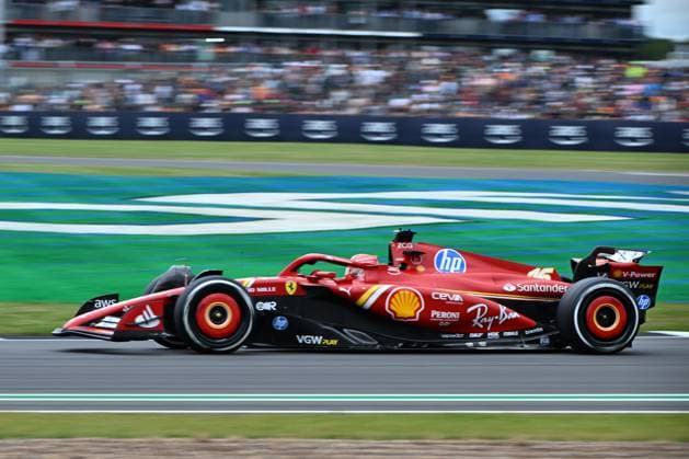5th July 2024; Silverstone Circuit, Northamptonshire, England; Formula 1 2024 Qatar Airways British F1 Grand Prix; Free Practice Day; Charles Leclerc (16) of Ferrari in the Ferrari SF-24 car during the first practice session  ActionPlus12664144 SimonxWest