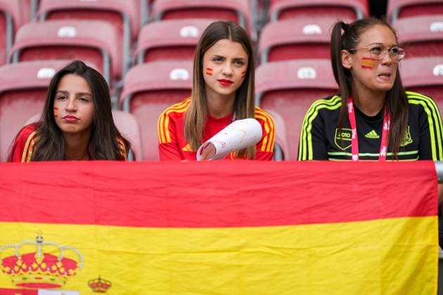 Spanish fans Stuttgart 05 07 2024 Germany vs Spain, EURO2024, Quarterfinals, M45, EM Arena Stuttgart