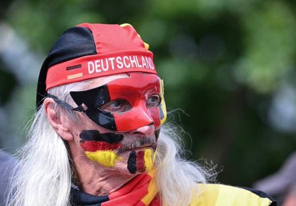 Football Euro 2024 quarter final 05 07 2024 Spain Germany Germany fan with mask and painted face
