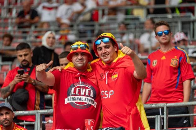 Spanish fans, GER, Spain ESP vs Germany GER , European Football Championship, UEFA EURO 2024, quarter-finals, 05 07 24, GER, Spain ESP vs Germany GER , European Football Championship, UEFA EURO 2024, quarter-finals, 05 07 24 Stuttgart Copyright: xEibner-Pressefoto WolfgangxFrankx EP_WFK