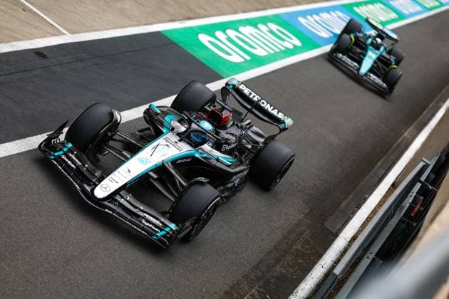 63 George Russell GBR, Mercedes AMG Petronas F1 Team , F1 Grand Prix of Great Britain at Silverstone Circuit on July 5, 2024 in Silverstone, Great Britain Photo by HOCH ZWEI Silverstone Great Britain