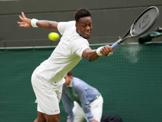 Lawn Tennis - 2024 Wimbledon Championship Mens singles Grigor Dimitrov (BUL) v Gael Monfils (FRA) All England Lawn Tennis & Croquet Club - Friday 5th July 2024 Gael Monfils (FRA) 
