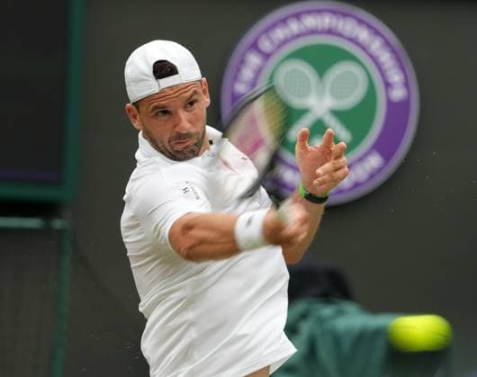 Lawn Tennis - 2024 Wimbledon Championship Mens singles Grigor Dimitrov (BUL) v Gael Monfils (FRA) All England Lawn Tennis & Croquet Club - Friday 5th July 2024 Grigor Dimitrov (BUL) 