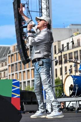 Berlin, Germany 5 July 2024 European Football Championship 2024 In the picture Peter Schilling during his performance Major Tom Completely detached Copyright: xFotostandx xReuhlx