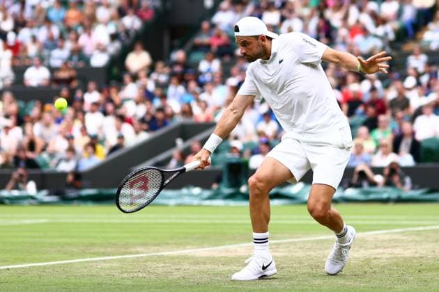 Grigor Dimitrov of Bulgaria Wimbledon Tennis Championships, Day 5, The All England Lawn Tennis and Croquet Club, London, UK - 05 Jul 2024  Copyright: xJamesxMarsh Shutterstockx 14571051br