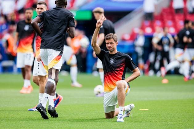 UEFA EURO 2024 Spain Germany 05 07 2024 Thomas Müller Germany, 13 UEFA EURO 2024 Spain Germany Stuttgart Arena, Stuttgart on 05 07 2024 Copyright: xBEAUTIFULxSPORTS Wunderlx
