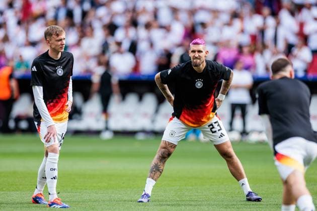 UEFA EURO 2024 Spain Germany 05 07 2024 Robert Andrich Germany, 23 , Maximilian Beier Germany, 14 UEFA EURO 2024 Spain Germany Stuttgart Arena, Stuttgart on 05 07 2024 Copyright: xBEAUTIFULxSPORTS Wunderlx