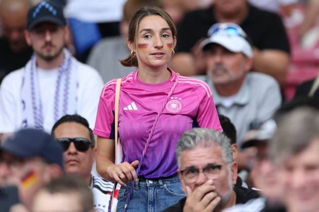 Soccer UEFA EURO 2024 quarter-final Spain Germany on 05 07 2024 at the Stuttgart Arena in Stuttgart Lena Wurzenberger, girlfriend of Julian Nagelsmann national coach xMSx