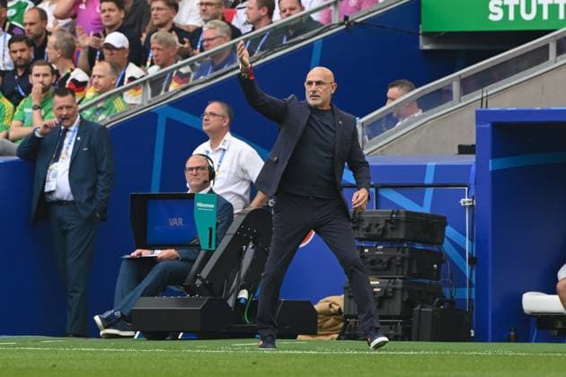 Soccer, Men, Season 2023 24, Euro EM 2024, Quarterfinals in Stuttgart, Spain Germany, Coach Luis de la Fuente Spain , 05 07 2024, Copyright: xMatthiasxKochx