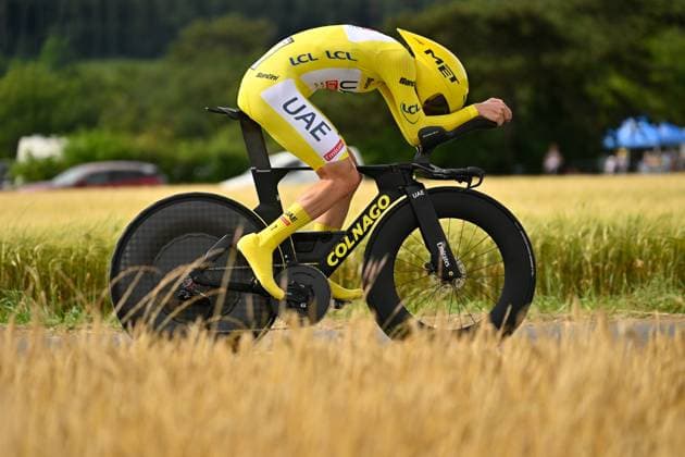 05 07 2024 Gevrey Chambertin, France Cycling Tour De France 7 stage Individual time trial from Nuits Saint Georges to Gevrey Chambertin TADEJ POGACAR UAE TEAM EMIRATES Photo Hans Martin Issler Tour De France 2024 stage 7